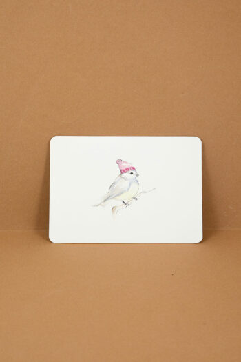 Postkarte Wintertiere Meise