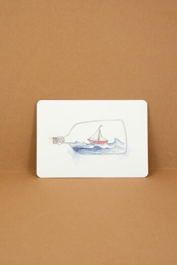 Postkarte Buddelschiff