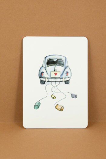Just Married Postkarte VW Käfer Beetle