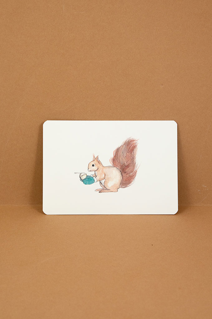 Eichhörnchen Postkarte