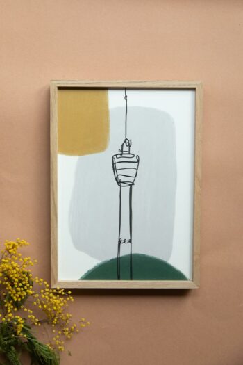 Kunstdruck vom Stuttgarter Fernsehturm Poster Stuttgart