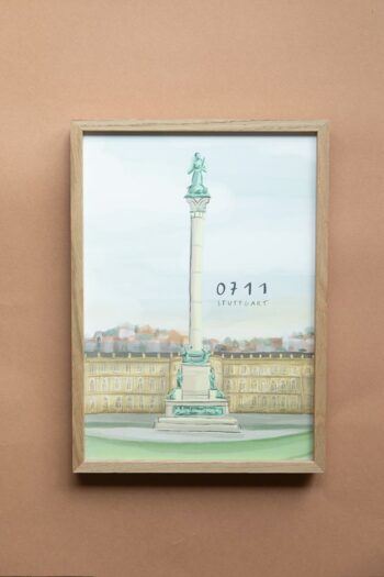 Stuttgart Schlossplatz Kunstdruck Stuttgart