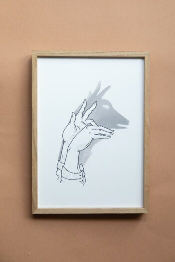 Kunstdruck Schattenspiele Hund