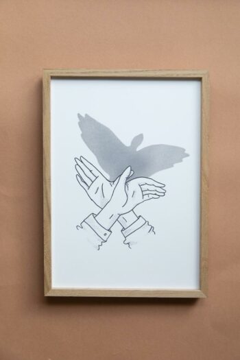Kunstdruck Schattenspiel Vogel