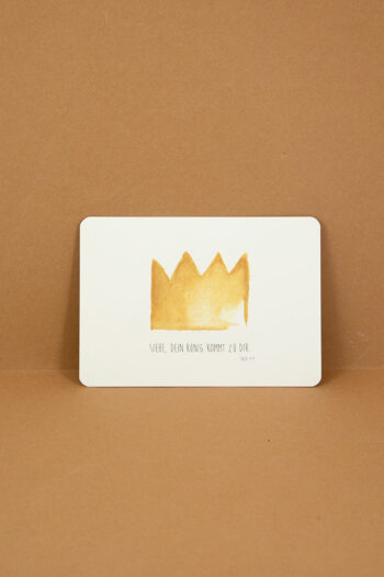 Postkarte Weihnachten Krone Koenig